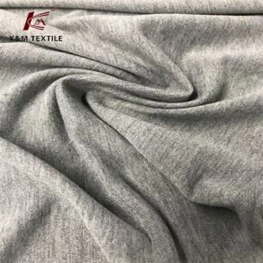 TR Polyester Thiab Grey Elastic Ib Lub Tsho Knit Fabric